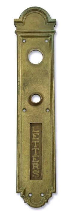 Russwin Door Push Plate With Letter Slot