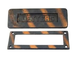 Vintage Japan Finish Cast Iron Door Mail Slot