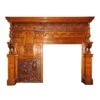 1880s Victorian Carved Whimsical Maple Wood Mantel 1 1880s Victorian Carved Whimsical Maple Wood Mantel -OGT Sale Store mantels 1880s victorian carved whimsical maple wood mantel k181089
