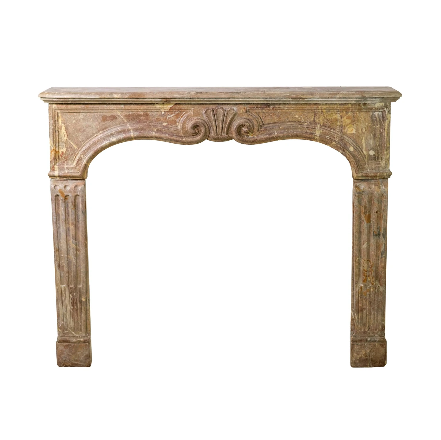 1920s Louis XVI Style Neutral Stone Mantel 3 1920s Louis XVI Style Neutral Stone Mantel