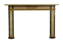 Antique Neoclassical Painted Wood Fireplace Mantel