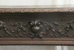 Antique 6.75 Ft. Wide Mahogany Carved Figural Mantel 19 Antique 6.75 Ft. Wide Mahogany Carved Figural Mantel -OGT Sale Store mantels for sale n248113