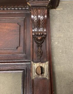 1940s Rococo Walnut Fireplace Mantel With Carved Details 12 1940s Rococo Walnut Fireplace Mantel With Carved Details -OGT Sale Store mantels for sale p266140