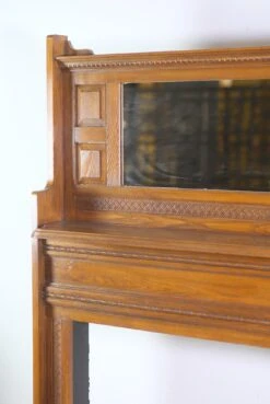 1800s The Bradley & Currier Co. Ash Fireplace Mantel With Mirror 15 1800s The Bradley & Currier Co. Ash Fireplace Mantel With Mirror -OGT Sale Store mantels for sale q278478