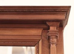 Large 19th Century American Carved Mahogany Mantel With Overmantel -OGT Sale Store mantels for sale q279909