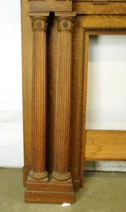 Antique Victorian Oak Mantel With Marble Surround 20 Antique Victorian Oak Mantel With Marble Surround -OGT Sale Store mantels for sale q286809