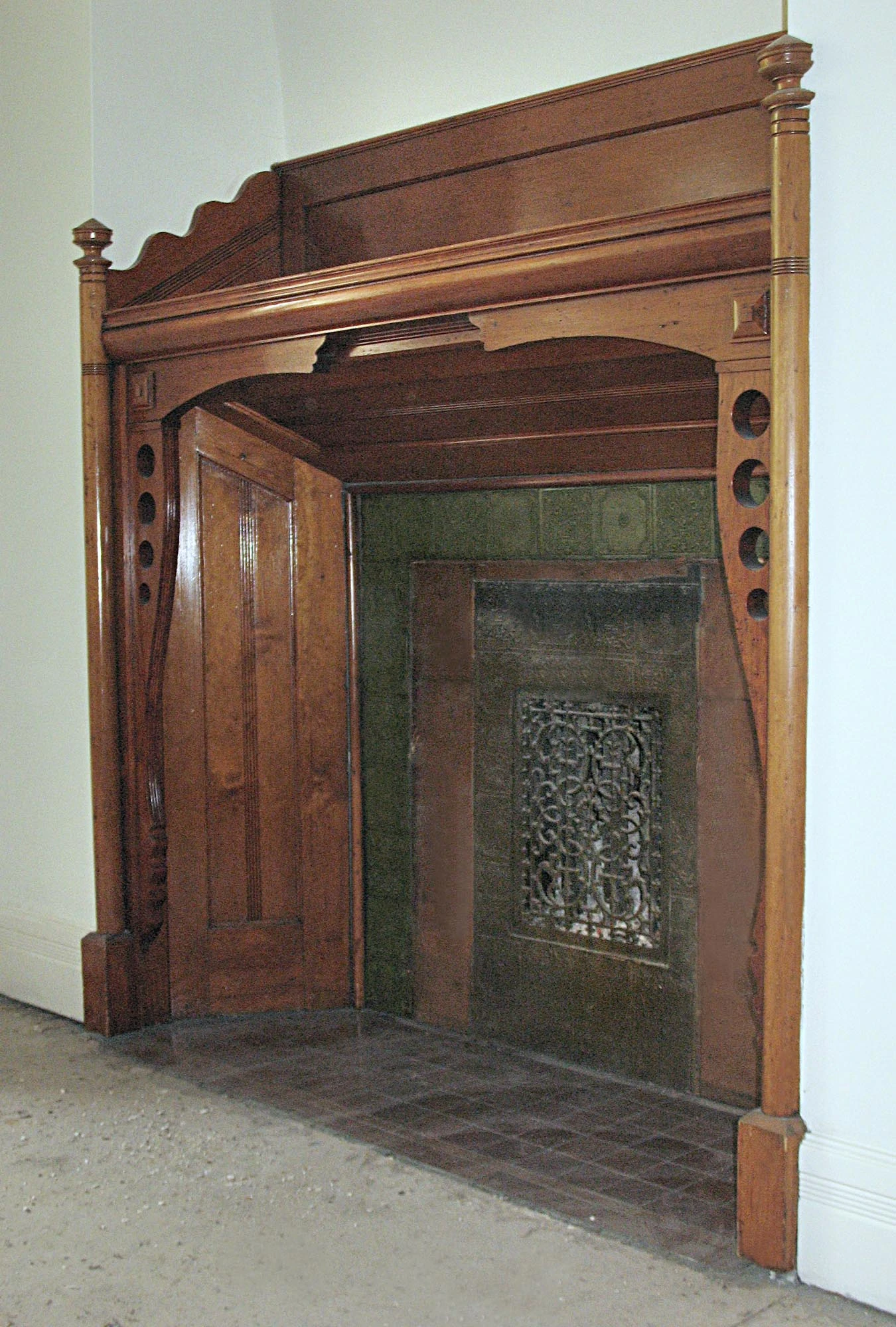 Reclaimed 5 Ft. Rock Maple Built In Mantel 4 Reclaimed 5 Ft. Rock Maple Built In Mantel - Image 2