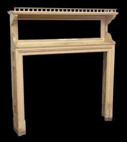 Antique Traditional Painted Two Tier Wood Fireplace Mantel 10 Antique Traditional Painted Two Tier Wood Fireplace Mantel -OGT Sale Store mantels n245119