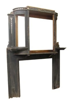 Antique Victorian Dark Wood Fireplace Mantel 11 Antique Victorian Dark Wood Fireplace Mantel -OGT Sale Store mantels n245153