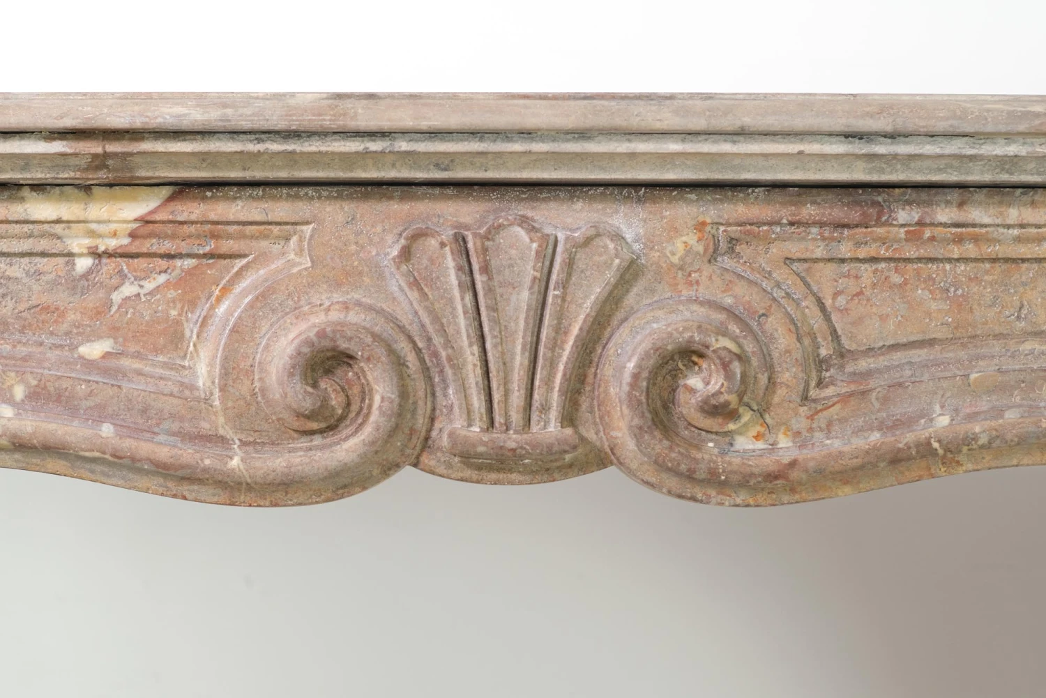1920s Louis XVI Style Neutral Stone Mantel 4 1920s Louis XVI Style Neutral Stone Mantel - Image 2