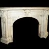 19th Century Heavily Carved Statuary White Marble Mantel