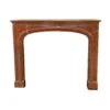 Antique Contemporary Arched Red Marble Fireplace Mantel