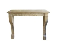 Antique Neutral Contemporary Marble Fireplace Mantel