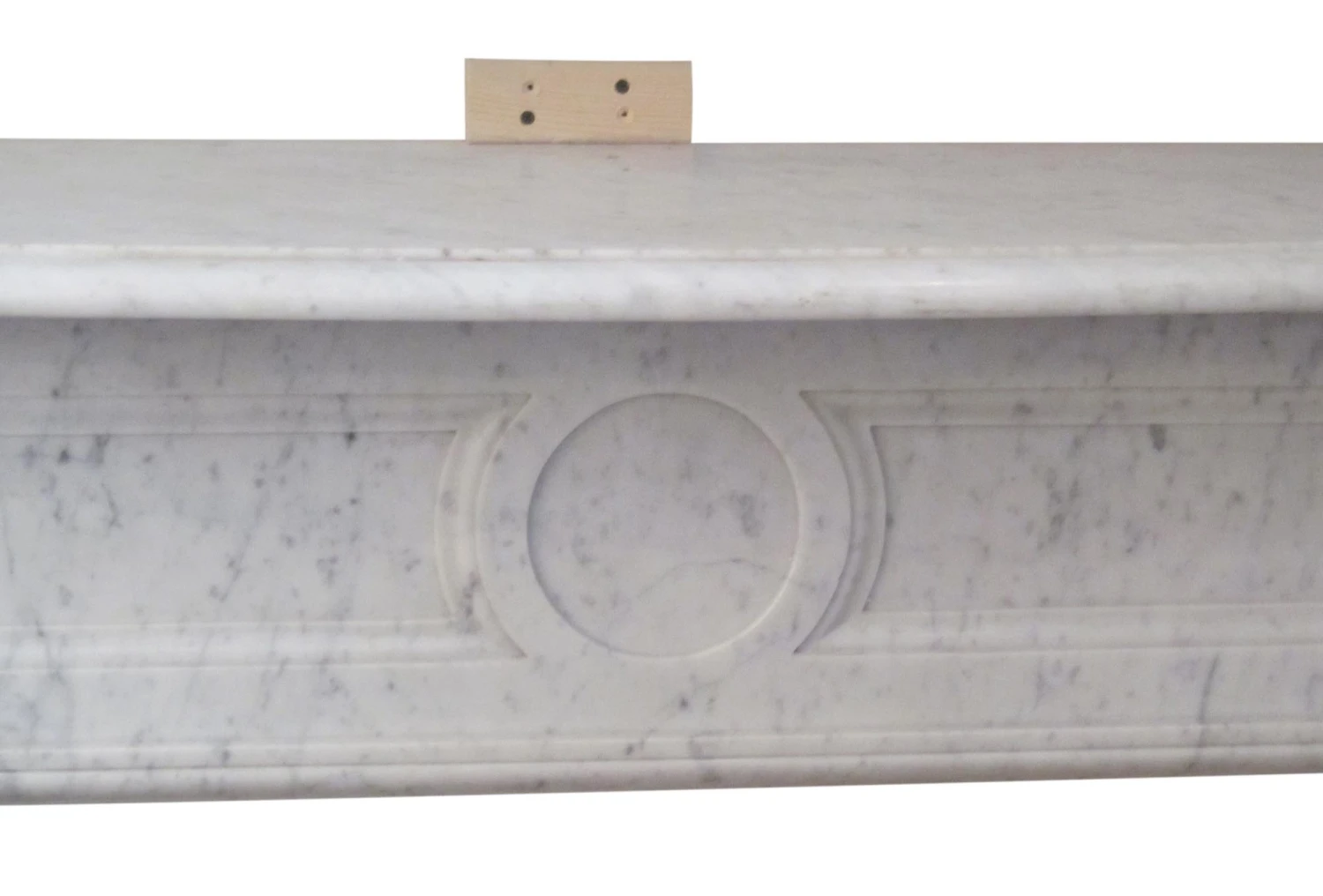 Reclaimed The Plaza Hotel White Marble Fireplace Mantel 4 Reclaimed The Plaza Hotel White Marble Fireplace Mantel - Image 2