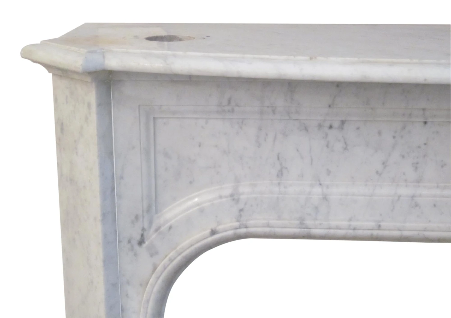 Reclaimed The Plaza Hotel White Marble Fireplace Mantel 5 Reclaimed The Plaza Hotel White Marble Fireplace Mantel - Image 3