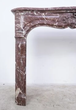 19th Century French Louis XV Rouge Royal Marble Mantel 16 19th Century French Louis XV Rouge Royal Marble Mantel -OGT Sale Store marble mantel for sale j180291