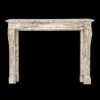 French Carved White Gray Veined Marble Mantel 2 French Carved White Gray Veined Marble Mantel -OGT Sale Store marble mantel french carved white gray veined marble mantel q285007
