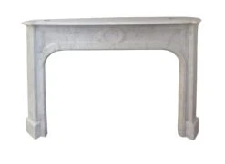 Reclaimed The Plaza Hotel White Marble Fireplace Mantel