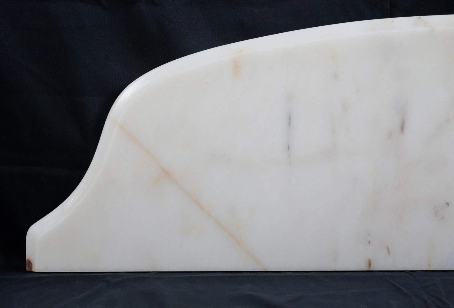 Portugal Made Rounded White & Gray Marble Tabletop 4 Portugal Made Rounded White & Gray Marble Tabletop - Image 2