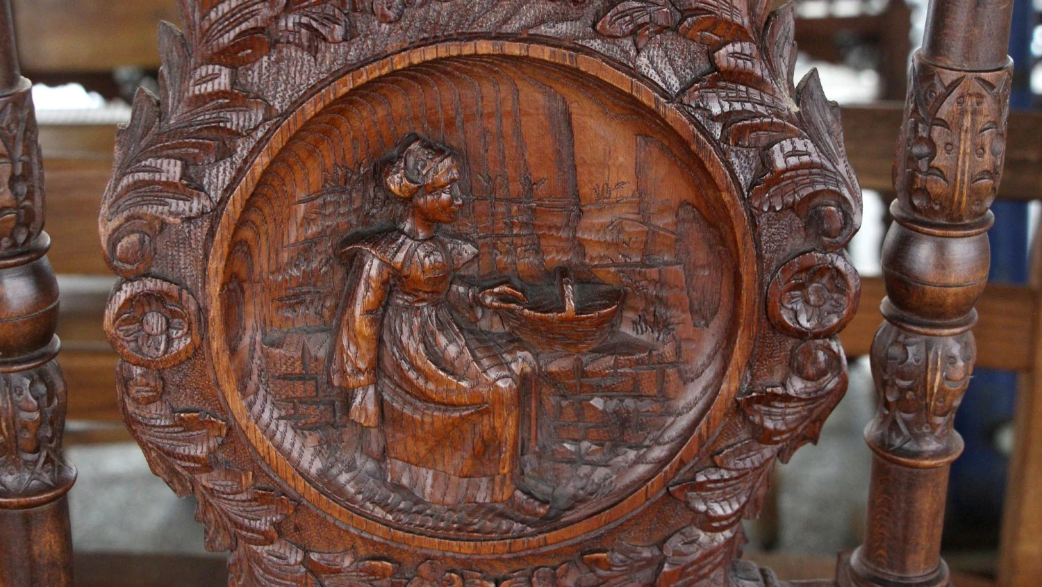 Set Of 6 Antique English Renaissance Carved Wooden Chairs 14 Set Of 6 Antique English Renaissance Carved Wooden Chairs - Image 12