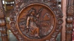 Set Of 6 Antique English Renaissance Carved Wooden Chairs 30 Set Of 6 Antique English Renaissance Carved Wooden Chairs -OGT Sale Store n232215 13