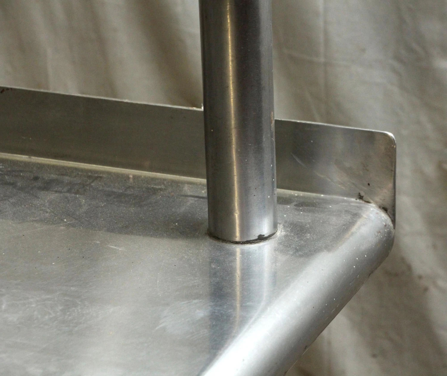 Commercial Stainless Steel Kitchen Table With Hanging Rack 7 Commercial Stainless Steel Kitchen Table With Hanging Rack - Image 5