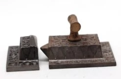 Antique Cast Iron Cabinet Latch With T Bronze Handle 11 Antique Cast Iron Cabinet Latch With T Bronze Handle -OGT Sale Store n232893 04