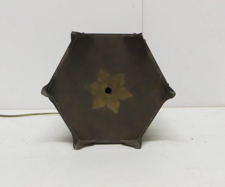 Antique Iron & Glass Arts & Crafts Ceiling Lantern 9 Antique Iron & Glass Arts & Crafts Ceiling Lantern - Image 7