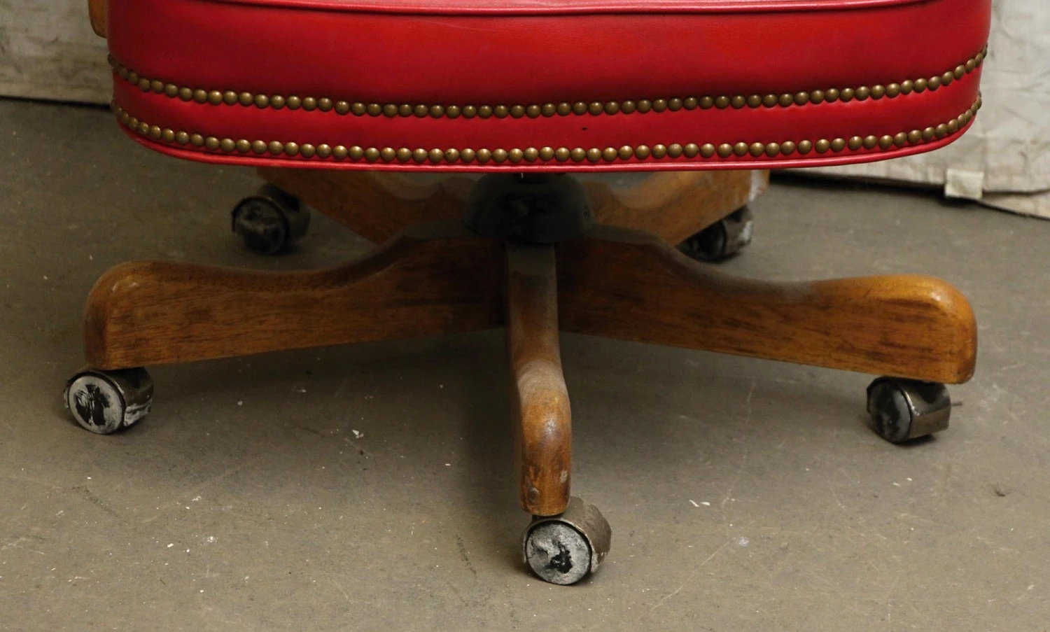 Fairfield Red Rolling Chair 8 Fairfield Red Rolling Chair - Image 6