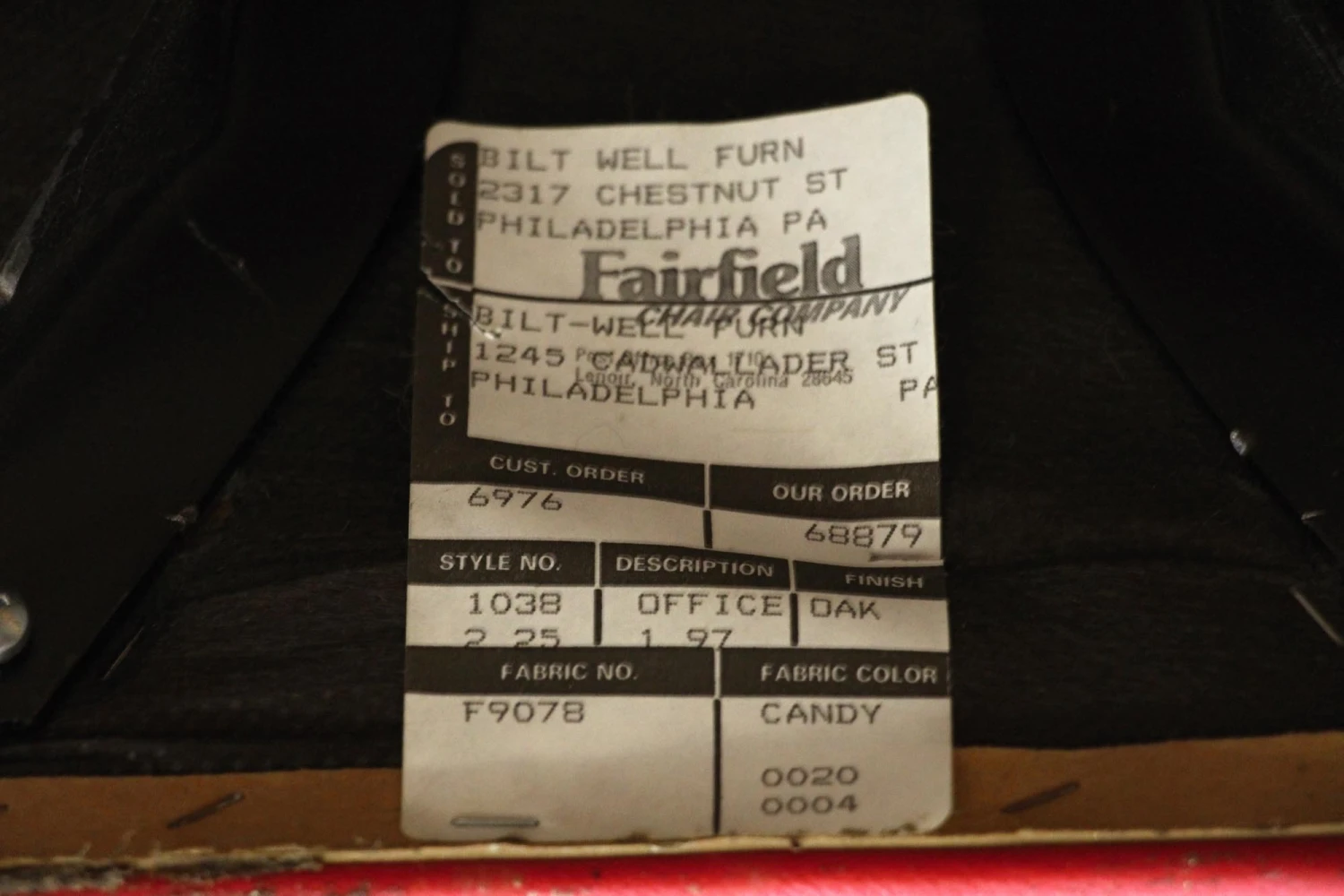 Fairfield Red Rolling Chair 13 Fairfield Red Rolling Chair - Image 11