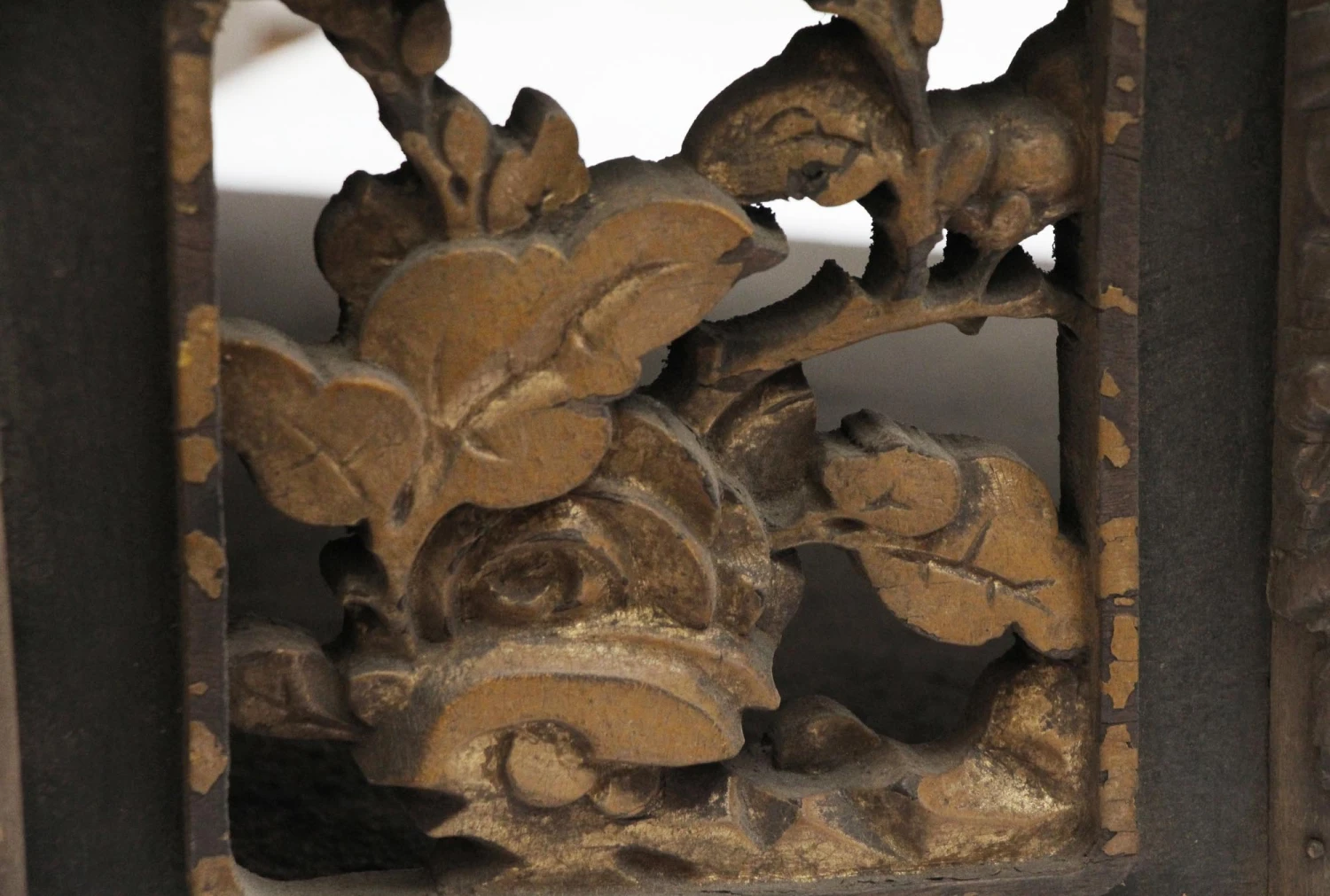 Carved Figural Asian Wood Cutouts 6 Carved Figural Asian Wood Cutouts - Image 4