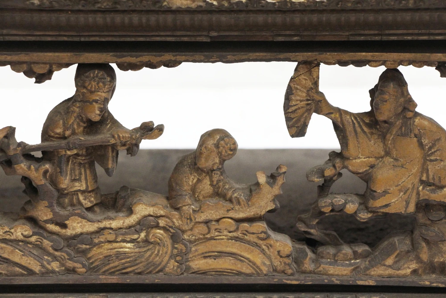 Carved Figural Asian Wood Cutouts 7 Carved Figural Asian Wood Cutouts - Image 5