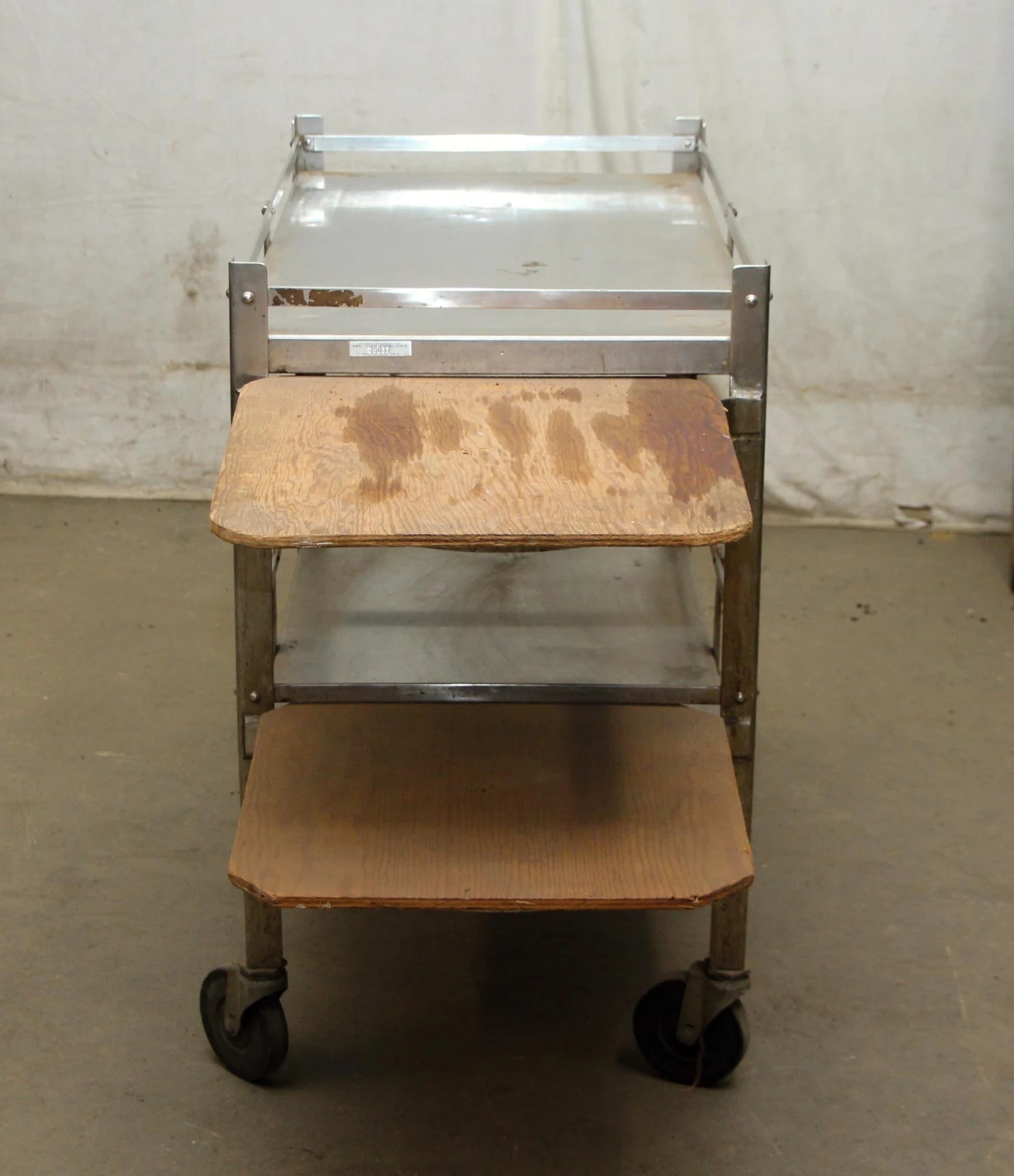 Two Tiered Metal Hospital Cart 6 Two Tiered Metal Hospital Cart - Image 4