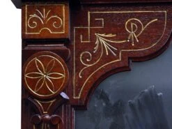 Large Wood Frame Mirror With Ornate Carvings 13 Large Wood Frame Mirror With Ornate Carvings -OGT Sale Store n239867 04