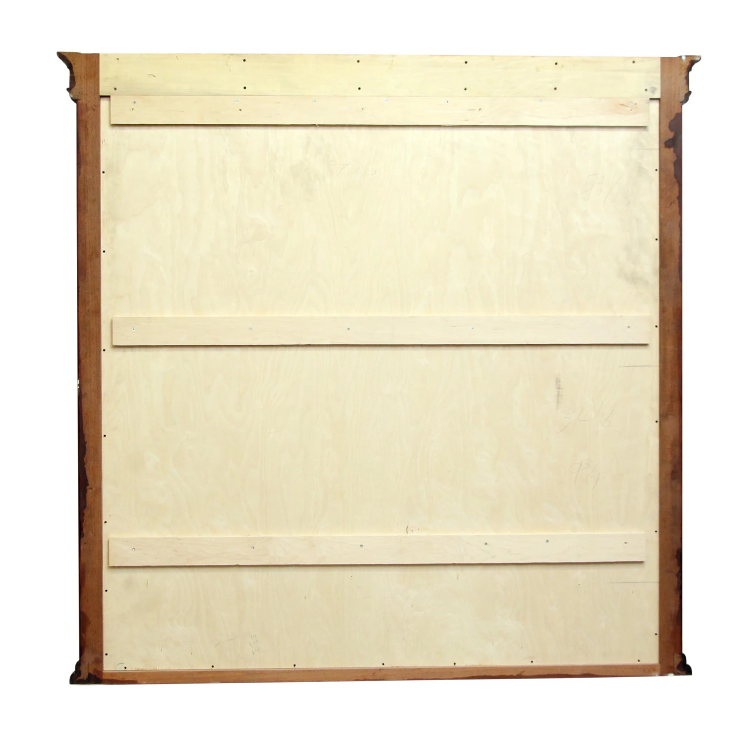 Large Wood Frame Mirror With Ornate Carvings 10 Large Wood Frame Mirror With Ornate Carvings - Image 8