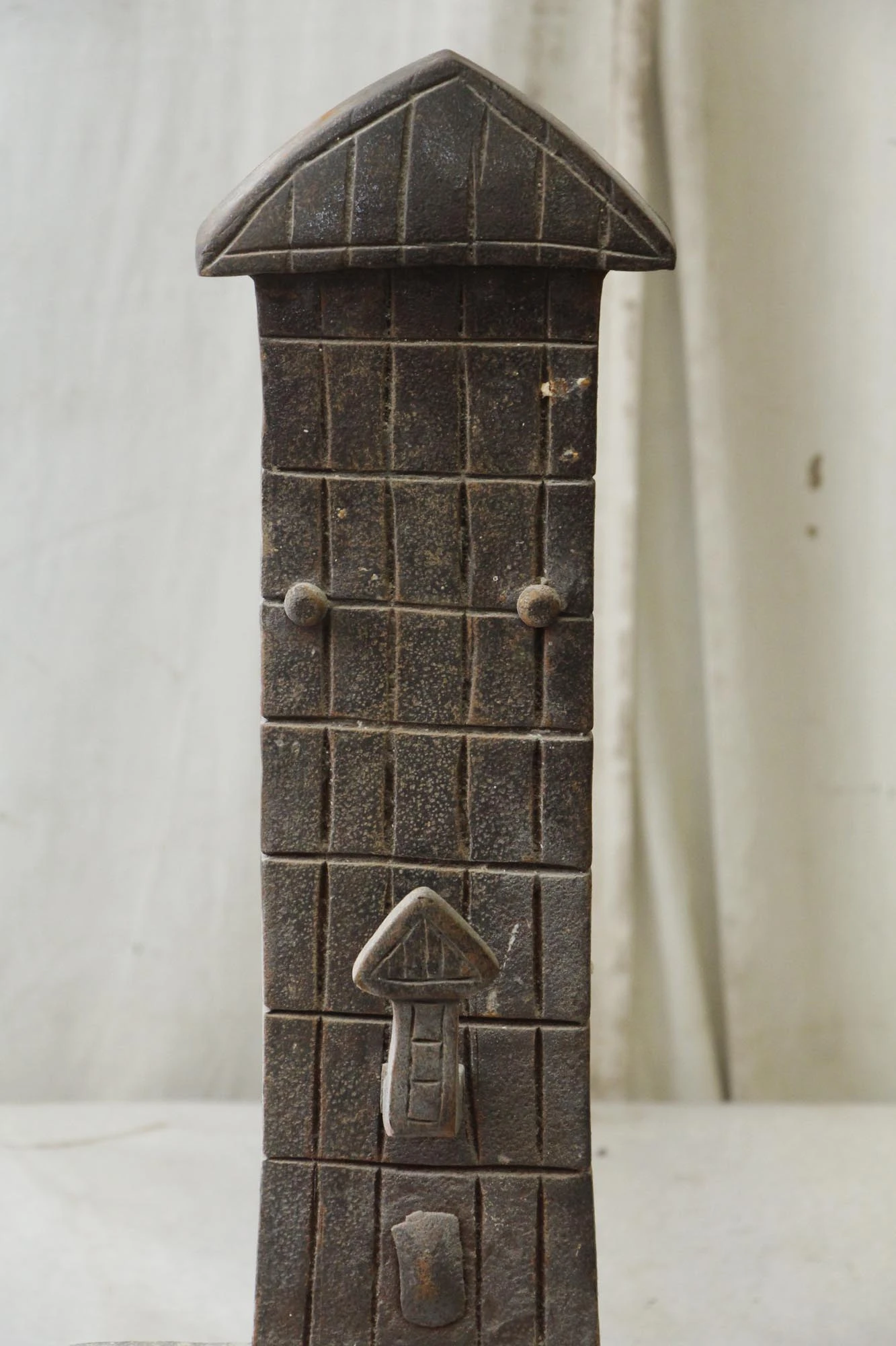 Pair Of Hand Forged Arrow Shaped Andirons 6 Pair Of Hand Forged Arrow Shaped Andirons - Image 4