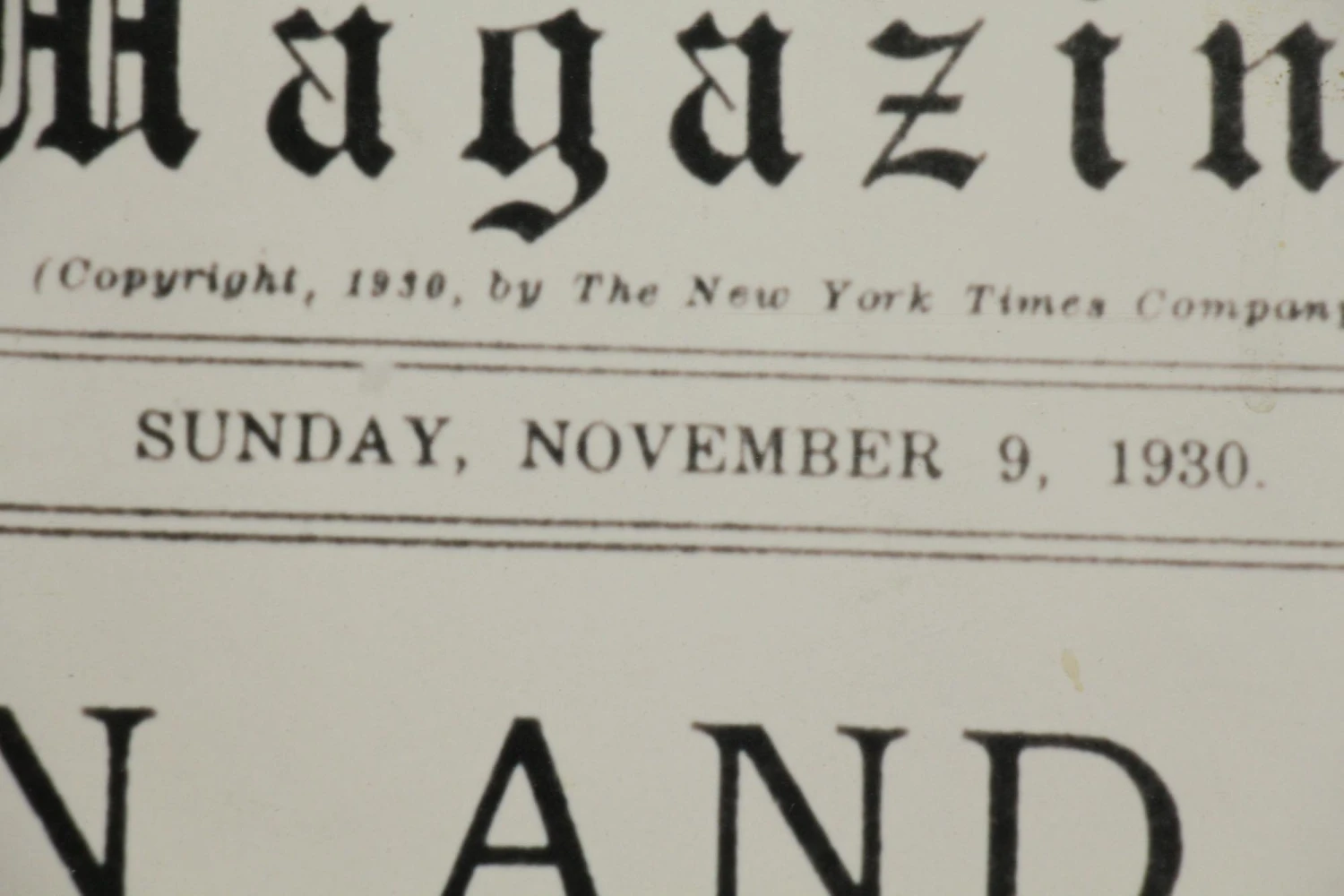 Pair Of 1930s New York Times Magazine Prints 6 Pair Of 1930s New York Times Magazine Prints - Image 4