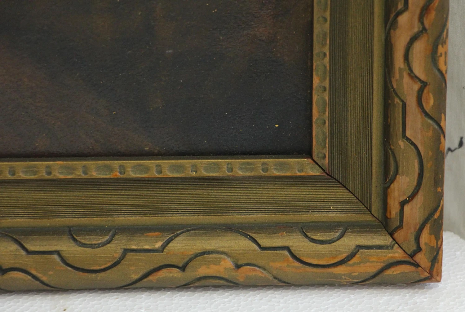 Framed Scenic Painting With Ornate Frame 8 Framed Scenic Painting With Ornate Frame - Image 6