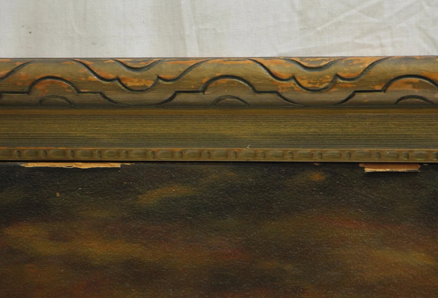 Framed Scenic Painting With Ornate Frame 9 Framed Scenic Painting With Ornate Frame - Image 7