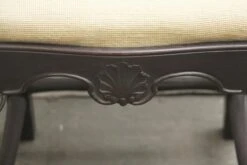 Set Of Five Dark Wood Armless Chairs With Floral Details 17 Set Of Five Dark Wood Armless Chairs With Floral Details -OGT Sale Store n240758 06