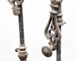 Pair Of Brass Cremone Bolts With Decorative Handle -OGT Sale Store n240884 04