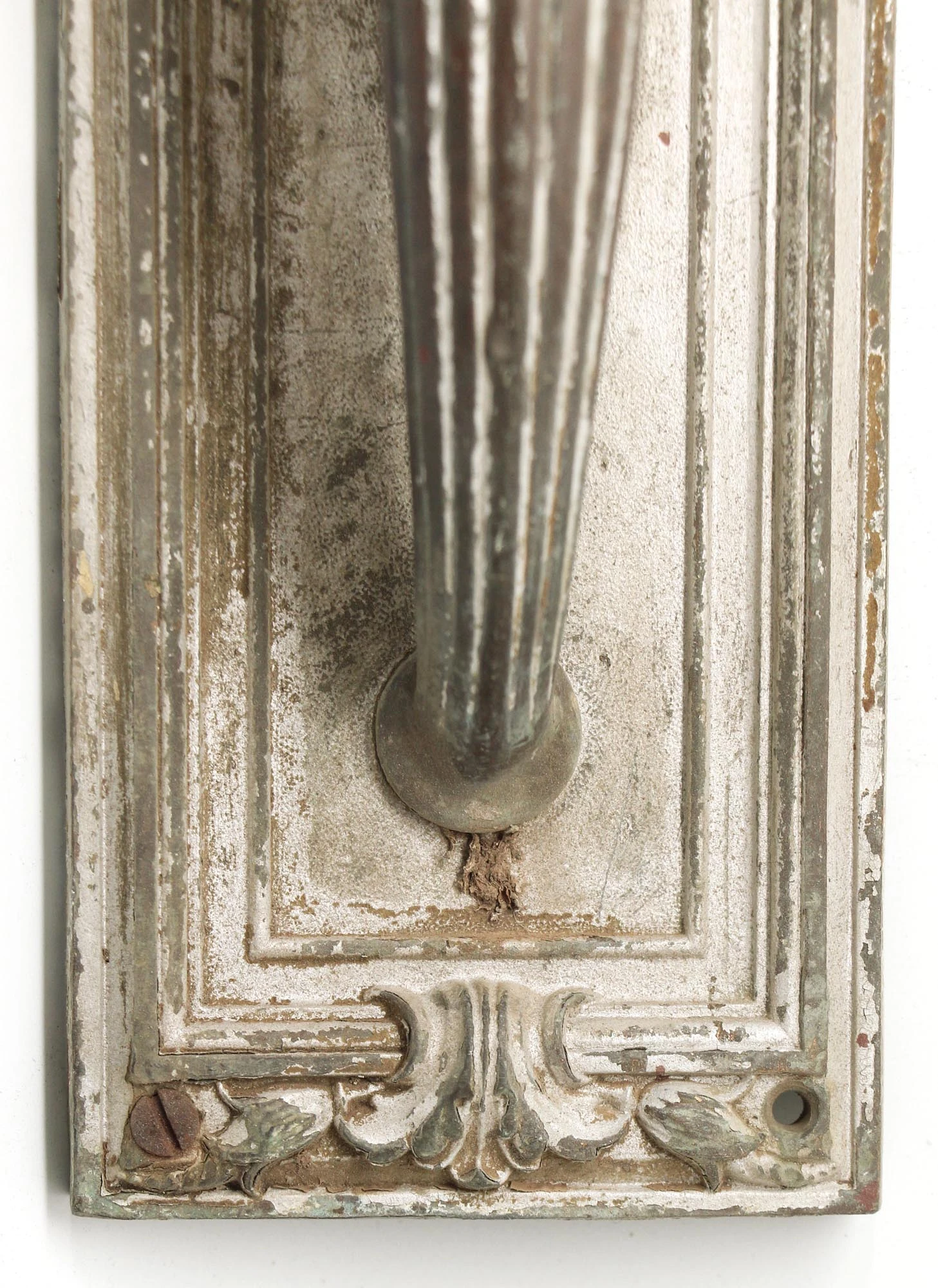 Antique 17 In. Art Deco Bronze Entry Door Pull 6 Antique 17 In. Art Deco Bronze Entry Door Pull - Image 4