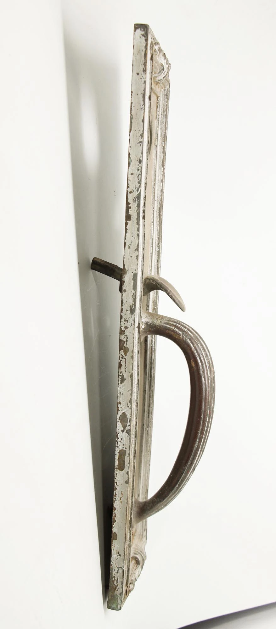 Antique 17 In. Art Deco Bronze Entry Door Pull 7 Antique 17 In. Art Deco Bronze Entry Door Pull - Image 5