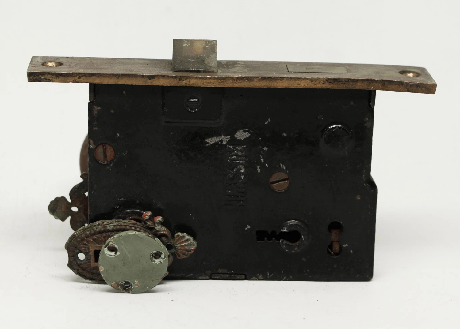 Ornate Floral Beaded Closet Door Knob Set With Lock 9 Ornate Floral Beaded Closet Door Knob Set With Lock - Image 7