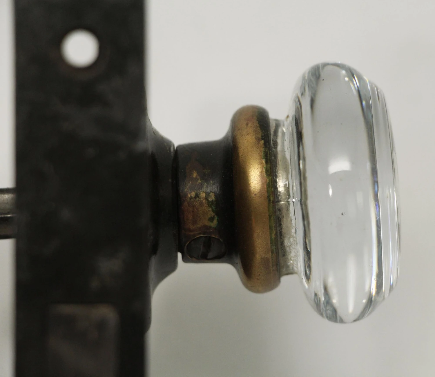 Art Deco Glass Knob Set With Mortise Lock 8 Art Deco Glass Knob Set With Mortise Lock - Image 6