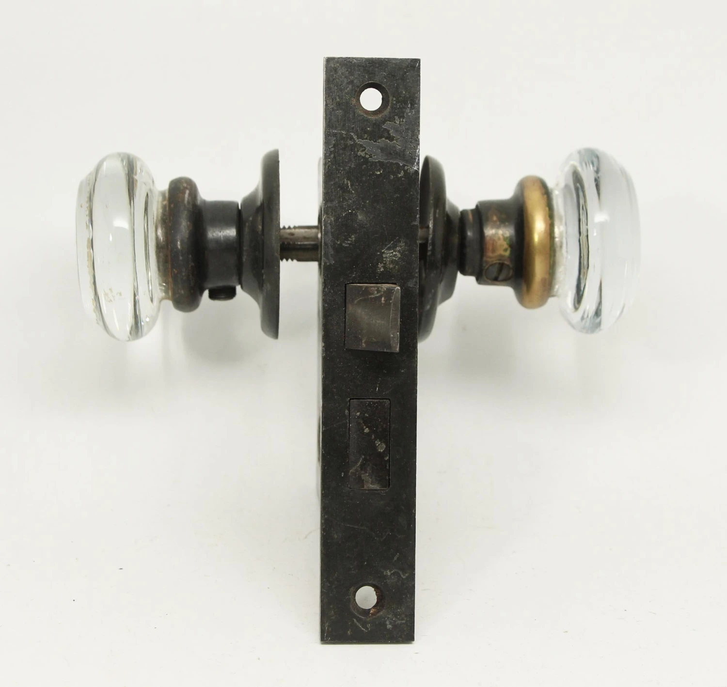 Art Deco Glass Knob Set With Mortise Lock 9 Art Deco Glass Knob Set With Mortise Lock - Image 7