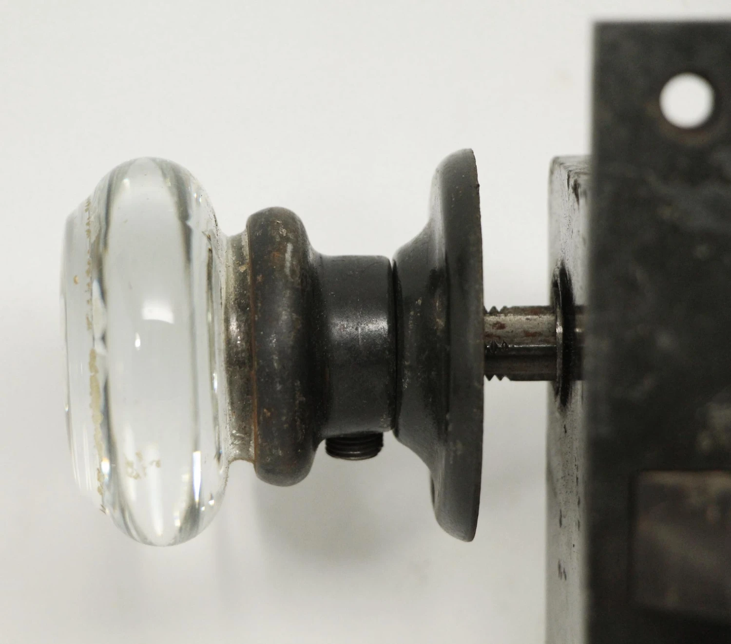 Art Deco Glass Knob Set With Mortise Lock 10 Art Deco Glass Knob Set With Mortise Lock - Image 8