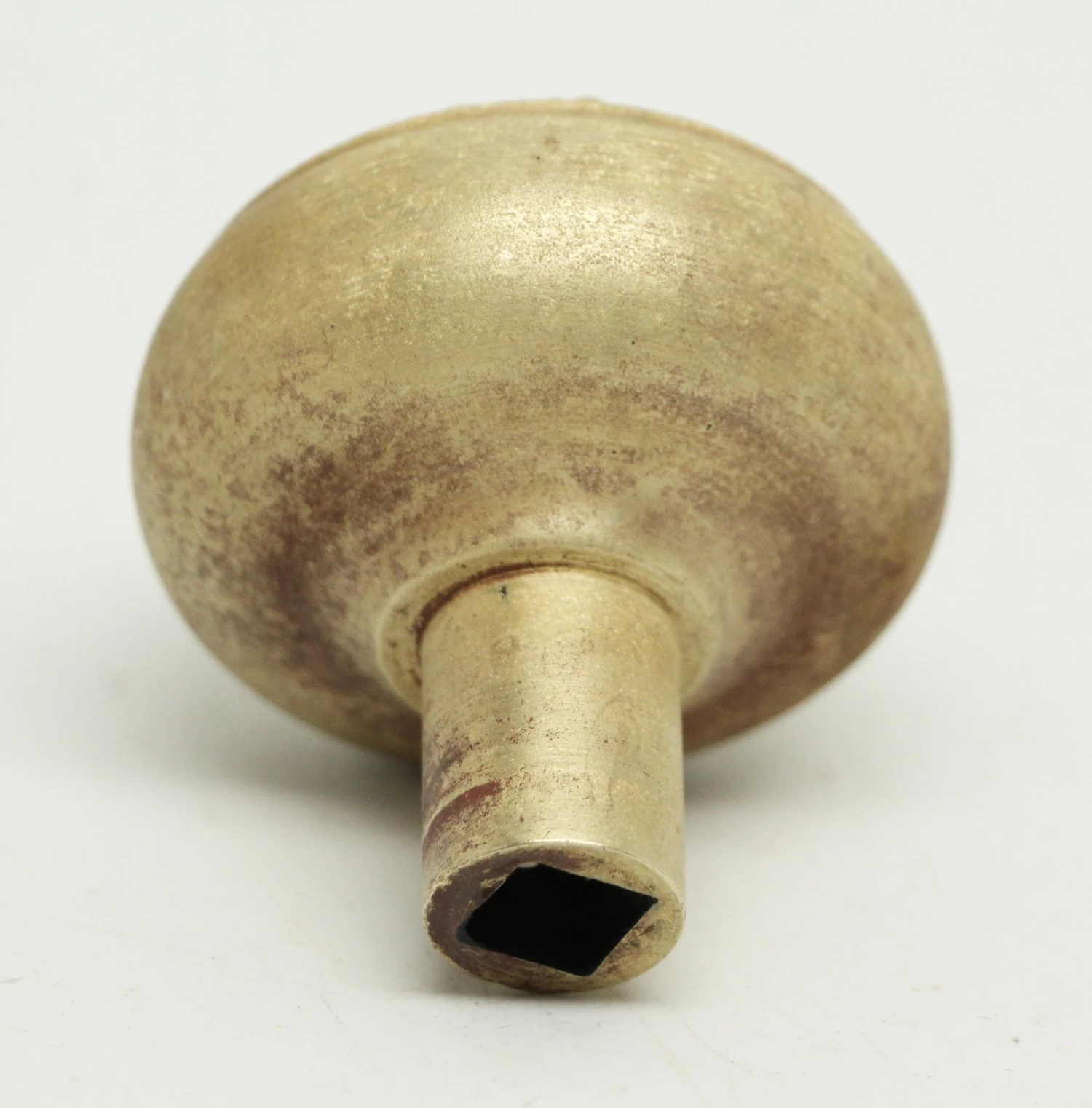 Antique 1900s Floral Egg & Dart Bronze Door Knob 6 Antique 1900s Floral Egg & Dart Bronze Door Knob - Image 4