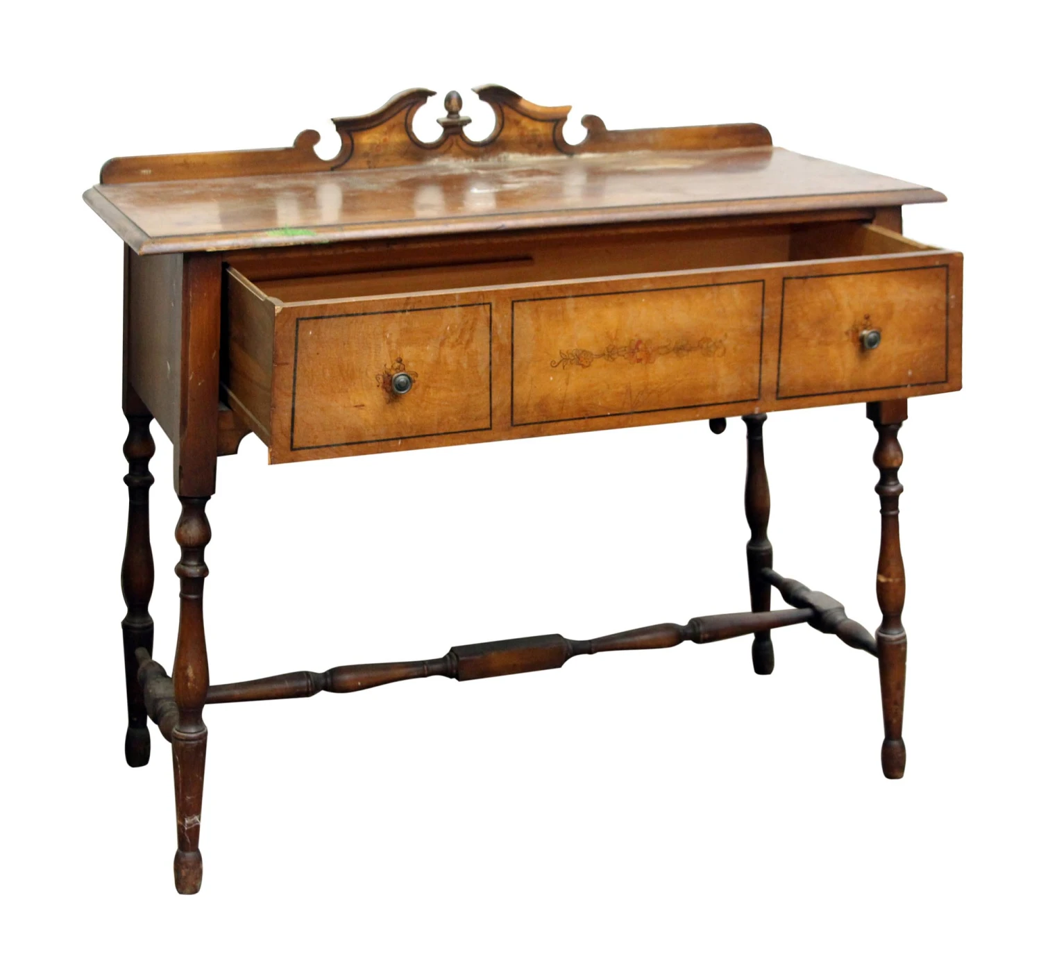 Antique Traditional 4 Ft. Wood Console Table 9 Antique Traditional 4 Ft. Wood Console Table - Image 7