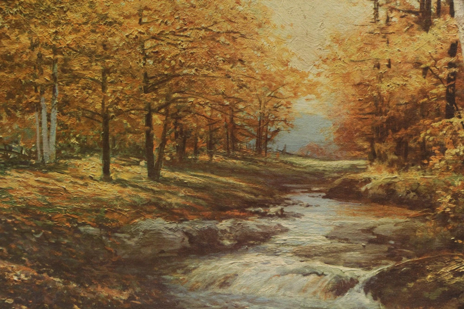 Ornately Framed Scenic Autumn Replica Print 7 Ornately Framed Scenic Autumn Replica Print - Image 5